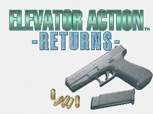 Elevator Action Returns title screen for Sega Saturn